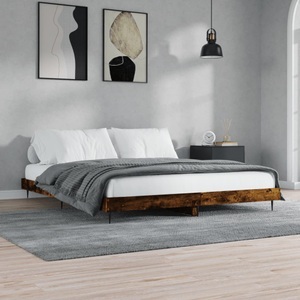 vidaXL, vidaXL Bettgestell Räuchereiche 200x200 cm Holzwerkstoff