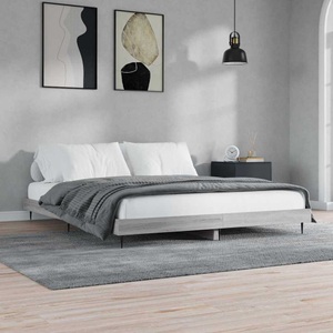 vidaXL, vidaXL Bettgestell Grau Sonoma 140x200 cm Holzwerkstoff