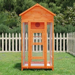 vidaXL, vidaXL Voliere Braun 91,5x53x170 cm Massivholz Kiefer