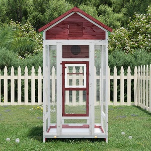 vidaXL, vidaXL Voliere Mokka 91,5x53x170 cm Massivholz Kiefer