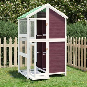 vidaXL, vidaXL Voliere Mokka 97x81x152 cm Massivholz Kiefer, vidaXL Voliere Mokka 97x81x152 cm Massivholz Kiefer