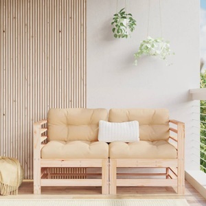 vidaXL, vidaXL Ecksofas mit Kissen 2 Stk. Massivholz Kiefer, vidaXL Ecksofas mit Kissen 2 Stk. Massivholz Kiefer