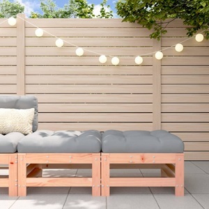 vidaXL, vidaXL Gartenhocker mit Kissen 2 Stk. Massivholz Douglasie, vidaXL Gartenhocker mit Kissen 2 Stk. Massivholz Douglasie