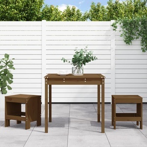 vidaXL, vidaXL 3-tlg. Garten-Bistro-Set Honigbraun Massivholz Kiefer, vidaXL 3-tlg. Garten-Bistro-Set Honigbraun Massivholz Kiefer
