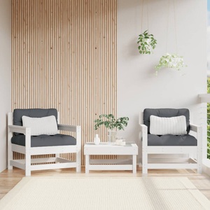 vidaXL, vidaXL Gartenstühle 2 Stk. Weiß Massivholz Kiefer, vidaXL Gartenstühle 2 Stk. Weiß Massivholz Kiefer
