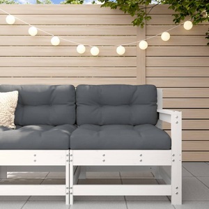 vidaXL, vidaXL Garten-Ecksofa Weiß Massivholz Kiefer