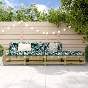 vidaXL, vidaXL 4-tlg. Garten-Lounge-Set Kiefernholz Imprägniert, vidaXL 4-tlg. Garten-Lounge-Set Kiefernholz Imprägniert