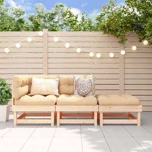vidaXL, vidaXL 3-tlg. Garten-Lounge-Set Massivholz Kiefer, 
