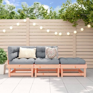 vidaXL, vidaXL 3-tlg. Garten-Lounge-Set Massivholz Douglasie