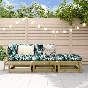 vidaXL, vidaXL 3-tlg. Garten-Lounge-Set Kiefernholz Imprägniert