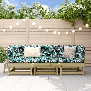vidaXL, vidaXL 3-tlg. Garten-Lounge-Set Kiefernholz Imprägniert