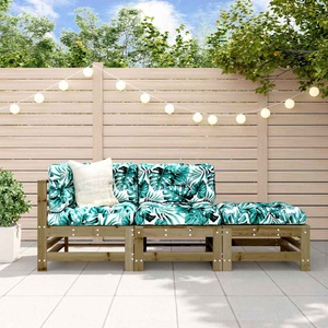 vidaXL, vidaXL 3-tlg. Garten-Lounge-Set Kiefernholz Imprägniert