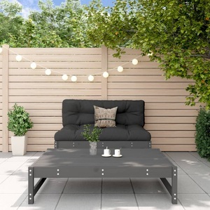 vidaXL, vidaXL 2-tlg. Garten-Lounge-Set Grau Massivholz Kiefer, vidaXL 2-tlg. Garten-Lounge-Set Grau Massivholz Kiefer