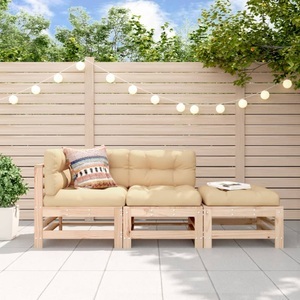 vidaXL, vidaXL 3-tlg. Garten-Lounge-Set Massivholz Kiefer, vidaXL 3-tlg. Garten-Lounge-Set Massivholz Kiefer