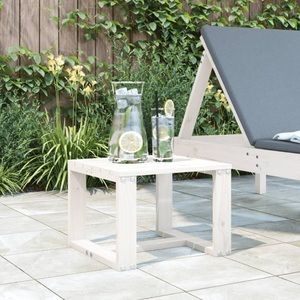 vidaXL, vidaXL Garten-Beistelltisch Weiß 40x38x28,5 cm Massivholz Kiefer, vidaXL Garten-Beistelltisch Weiß 40x38x28,5 cm Massivholz Kiefer