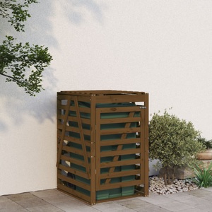 vidaXL, vidaXL Mülltonnenbox Honigbraun 84x90x128,5 cm Massivholz Kiefer, vidaXL Mülltonnenbox Honigbraun 84x90x128,5 cm Massivholz Kiefer