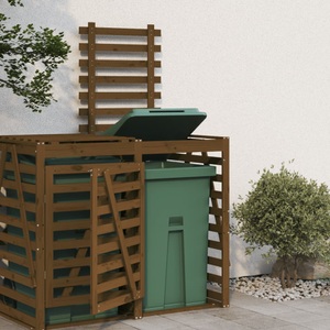 vidaXL, vidaXL Erweiterung für Mülltonnenbox Honigbraun Massivholz Kiefer, vidaXL Erweiterung für Mülltonnenbox Honigbraun Massivholz Kiefer