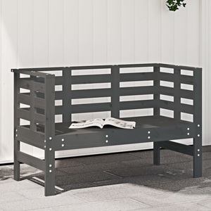 vidaXL Gartenbank Grau 111,5x53x71 cm Massivholz Kiefer
