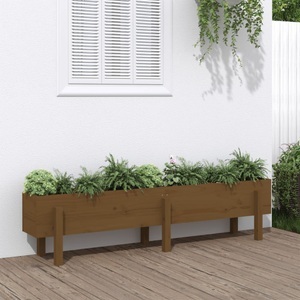 vidaXL, vidaXL Hochbeet Honigbraun 160x30x38 cm Massivholz Kiefer, vidaXL Hochbeet Honigbraun 160x30x38 cm Massivholz Kiefer