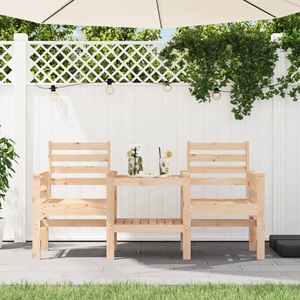 vidaXL, vidaXL Gartenbank mit Tisch 2-Sitzer Massivholz Kiefer, vidaXL Gartenbank mit Tisch 2-Sitzer Massivholz Kiefer
