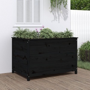 vidaXL, vidaXL Hochbeet Schwarz 119,5x82,5x78 cm Massivholz Kiefer, vidaXL Hochbeet Schwarz 119,5x82,5x78 cm Massivholz Kiefer