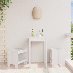vidaXL, vidaXL Gartenhocker 2 Stk. Weiß 40x36x45 cm Massivholz Kiefer, vidaXL Gartenhocker 2 Stk. Weiß 40x36x45 cm Massivholz Kiefer