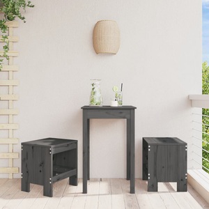 vidaXL, vidaXL Gartenhocker 2 Stk. Grau 40x36x45 cm Massivholz Kiefer, vidaXL Gartenhocker 2 Stk. Grau 40x36x45 cm Massivholz Kiefer