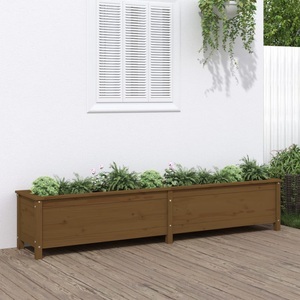 vidaXL, vidaXL Hochbeet Honigbraun 199,5x40x39 cm Massivholz Kiefer, vidaXL Hochbeet Honigbraun 199,5x40x39 cm Massivholz Kiefer