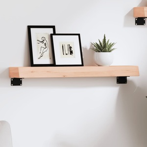 vidaXL, vidaXL Wandregal 60x10x6 cm Massivholz Eiche Unbehandelt, vidaXL Wandregal 60x10x6 cm Massivholz Eiche Unbehandelt