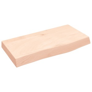 vidaXL, vidaXL Wandregal 60x30x6 cm Massivholz Eiche Unbehandelt, vidaXL Wandregal 60x30x(2-6) cm Massivholz Eiche Unbehandelt