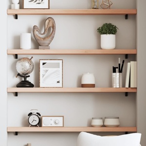 vidaXL, vidaXL Wandregal 80x10x4 cm Massivholz Eiche Unbehandelt, vidaXL Wandregal 80x10x4 cm Massivholz Eiche Unbehandelt