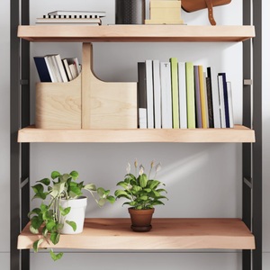vidaXL, vidaXL Wandregal 80x40x6 cm Massivholz Eiche Unbehandelt, 