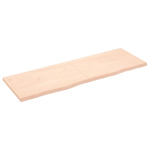 vidaXL, vidaXL Wandregal 180x60x4 cm Massivholz Eiche Unbehandelt, vidaXL Wandregal 180x60x(2-4) cm Massivholz Eiche Unbehandelt