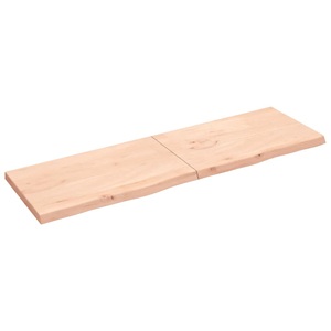 vidaXL, vidaXL Wandregal 200x60x6 cm Massivholz Eiche Unbehandelt, vidaXL Wandregal 200x60x(2-6) cm Massivholz Eiche Unbehandelt