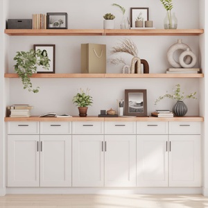 vidaXL, vidaXL Wandregal Hellbraun 200x30x4 cm Massivholz Eiche Behandelt, vidaXL Wandregal Hellbraun 200x30x(2-4) cm Massivholz Eiche Behandelt