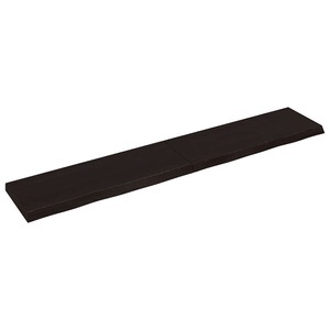 vidaXL, vidaXL Wandregal Dunkelgrau 220x40x6 cm Massivholz Eiche Behandelt, vidaXL Wandregal Dunkelbraun 220x40x(2-6)cm Massivholz Eiche Behandelt