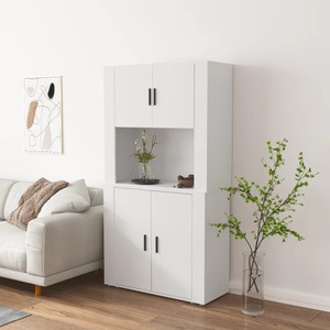 vidaXL, vidaXL Highboard Weiß Holzwerkstoff, 