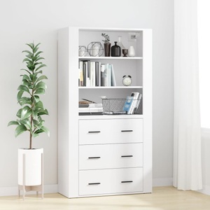 vidaXL, vidaXL Highboard Weiß Holzwerkstoff, vidaXL Highboard Weiß Holzwerkstoff