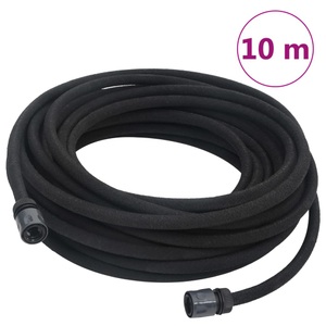 vidaXL, vidaXL Tropfschlauch Schwarz 10 m Gummi, vidaXL Tropfschlauch Schwarz 0,6