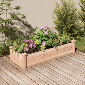 vidaXL, vidaXL Hochbeet mit Einsatz 120x45x25 cm Massivholz Tanne, vidaXL Hochbeet mit Einsatz 120x45x25 cm Massivholz Tanne