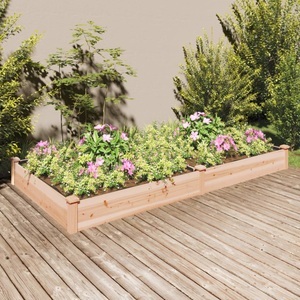 vidaXL, vidaXL Hochbeet mit Einsatz 240x120x25 cm Massivholz Tanne, vidaXL Hochbeet mit Einsatz 240x120x25 cm Massivholz Tanne