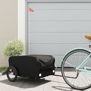 vidaXL, vidaXL Fahrradanhänger Schwarz 45 kg Eisen, vidaXL Fahrradanhänger Schwarz 45 kg Eisen