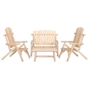 vidaXL, vidaXL 4-tlg. Garten-Lounge-Set Massivholz Fichte, vidaXL 4-tlg. Garten-Lounge-Set Massivholz Fichte