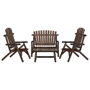 vidaXL, vidaXL 4-tlg. Garten-Lounge-Set Massivholz Fichte, vidaXL 4-tlg. Garten-Lounge-Set Massivholz Fichte