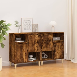 vidaXL, vidaXL Sideboards 2 Stk. Räuchereiche 60x35x70 cm Holzwerkstoff