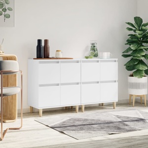 vidaXL, vidaXL Sideboards 2 Stk. Weiß 60x35x70 cm Holzwerkstoff