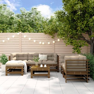 vidaXL, vidaXL 7-tlg. Garten-Lounge-Set Honigbraun Massivholz Kiefer, vidaXL 7-tlg. Garten-Lounge-Set Honigbraun Massivholz Kiefer