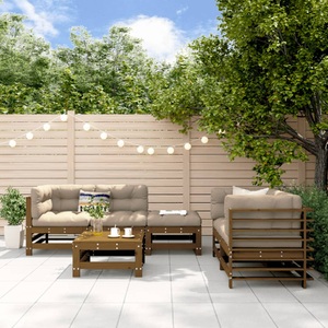 vidaXL, vidaXL 6-tlg. Garten-Lounge-Set Honigbraun Massivholz Kiefer, vidaXL 6-tlg. Garten-Lounge-Set Honigbraun Massivholz Kiefer