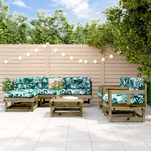 vidaXL, vidaXL 7-tlg. Garten-Lounge-Set Kiefernholz Imprägniert, vidaXL 7-tlg. Garten-Lounge-Set Kiefernholz Imprägniert