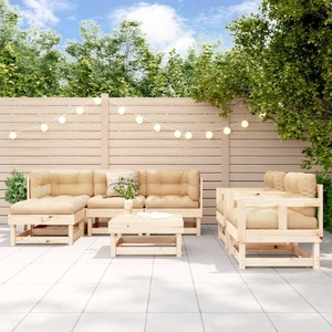 vidaXL, vidaXL 7-tlg. Garten-Lounge-Set Massivholz Kiefer, 